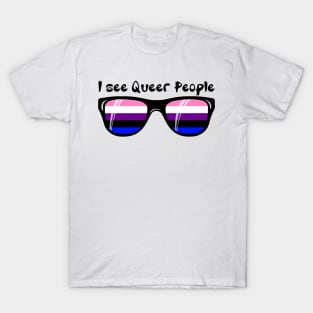 Genderfluid Sunglasses - Queer People T-Shirt